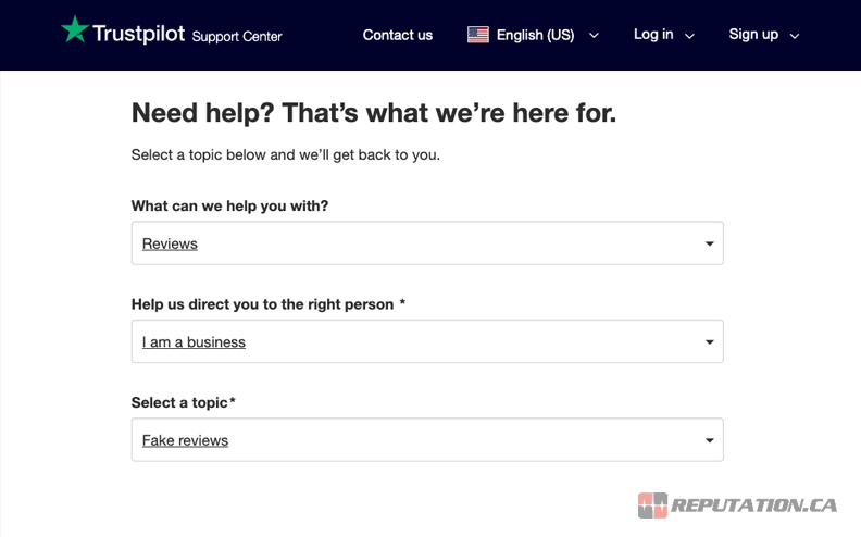 Центр поддержки Trustpilot