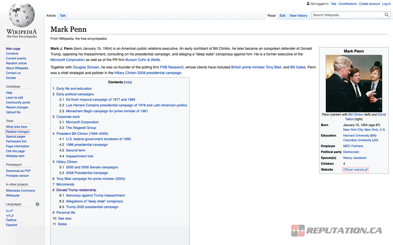 Марк Пенн в Wikipedia