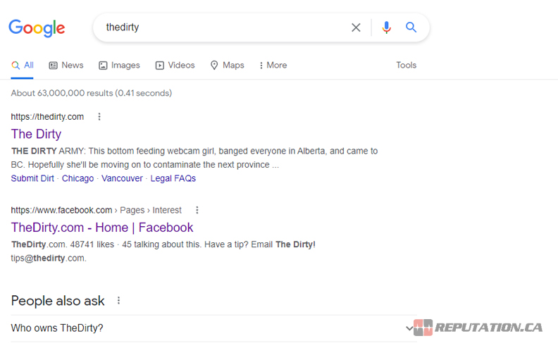 TheDirty в Google