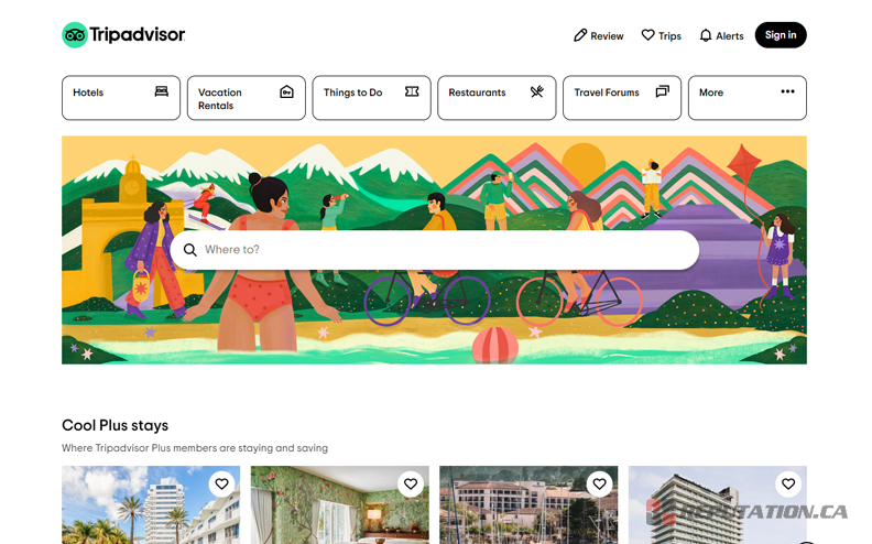 Поиск местоположения на TripAdvisor