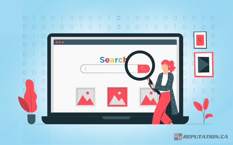 Человек, выполняющий поиск в Google
