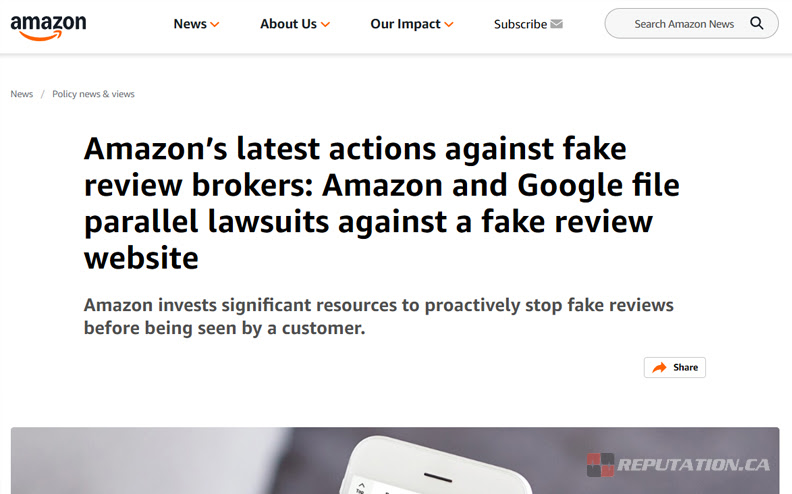 Недавнее правоприменение со стороны Amazon